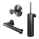 BRAUER Gunmetal edition Toiletaccessoire set 3-in-1 gunmetal geborsteld PVD